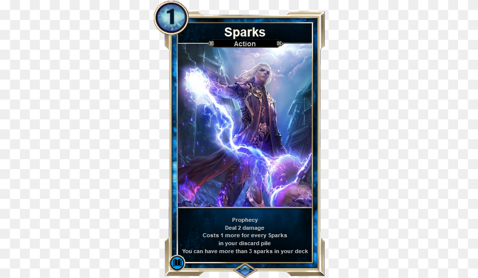 Custom Card Sparks Elder Scrolls Legends Atronach, Advertisement, Poster, Adult, Person Png