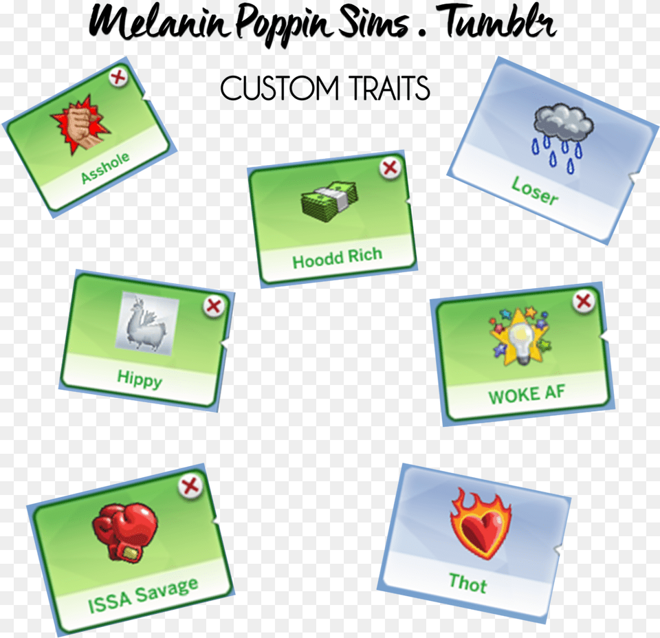 Custom Cc Traits I Made For Sims Sims 4 Cc Thot, Text, Computer, Electronics Free Png Download