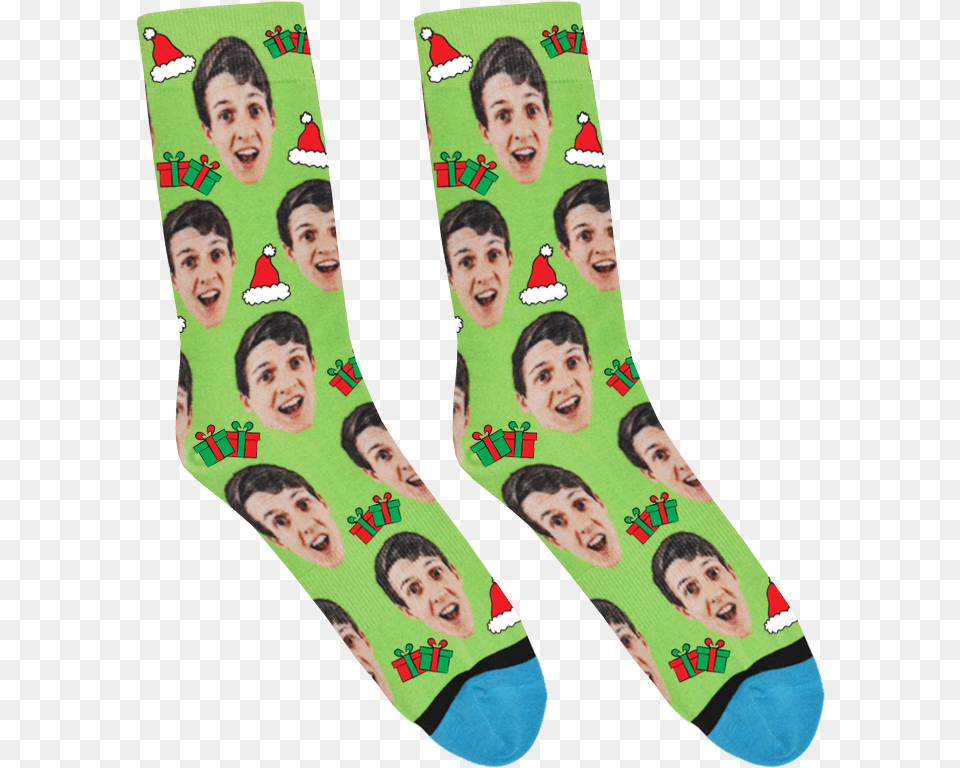 Custom Christmas Socks Sock, Adult, Person, Hosiery, Woman Free Png Download