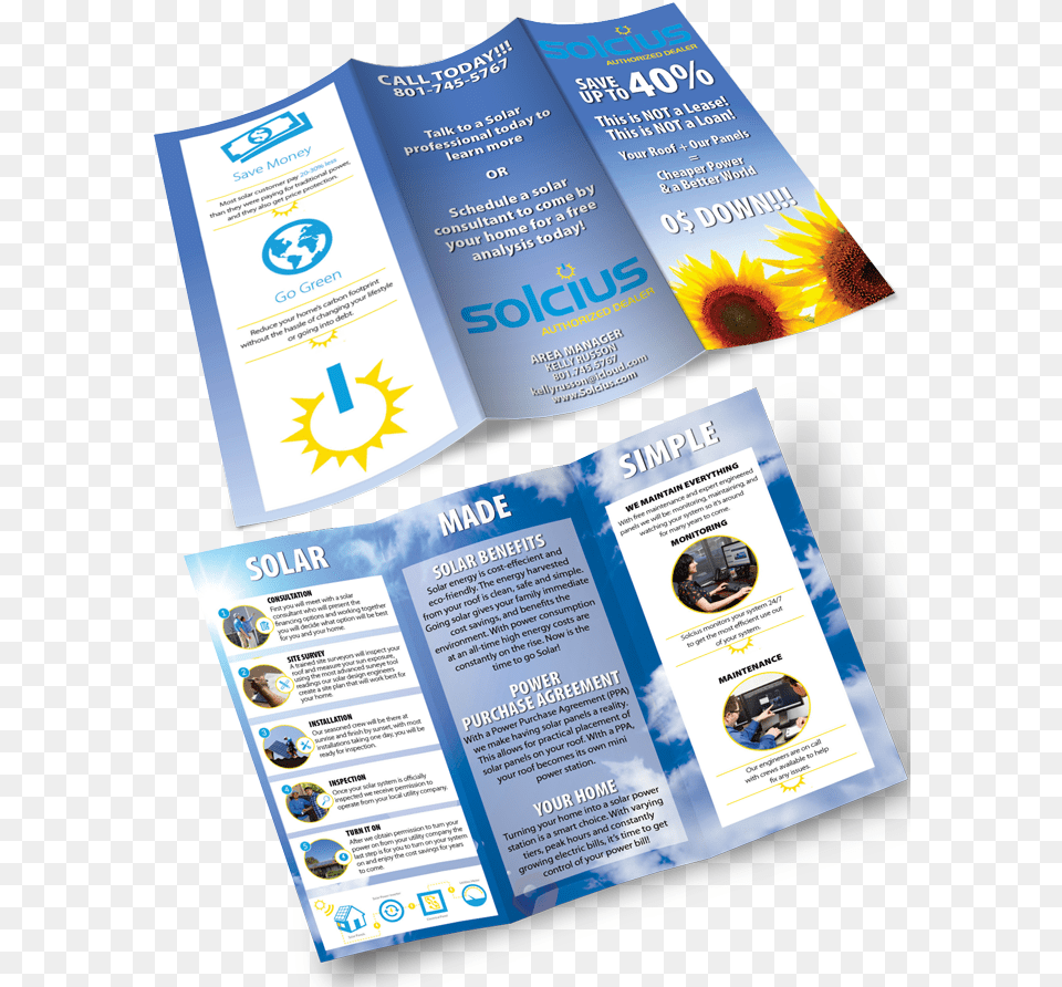 Custom Designed Brochure Samples Custom Designed Brochures Sample Brochure Of Solar Panel, Advertisement, Poster, Person, Business Card Png Image