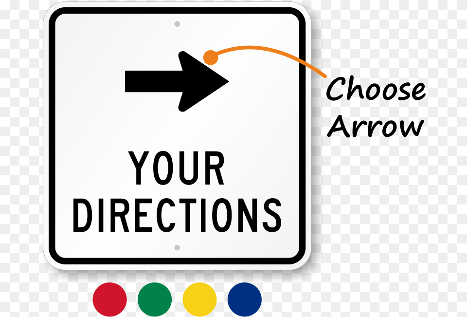 Custom Directional Arrow Sign Sku K2 3229 Vintage Street Signs Directions And Instructions, Symbol, Road Sign Free Png