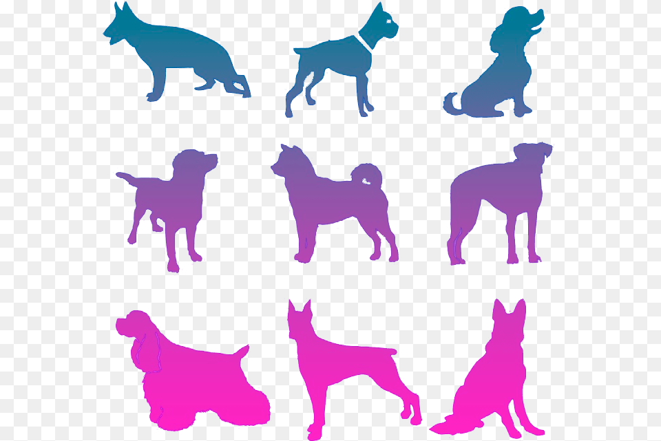 Custom Dog Silhouette Throw Blanket, Purple, Person, Animal, Canine Png