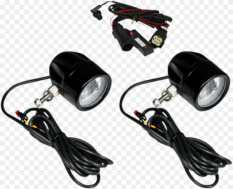 Custom Dynamics Black Fog Light Kit For 14 19 Harley Light, Lighting, Adapter, Electronics, Headphones Png Image