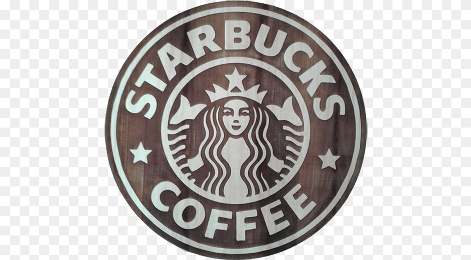 Custom Engraved Sign For Starbucks Starbucks, Logo, Road Sign, Symbol Free Transparent Png