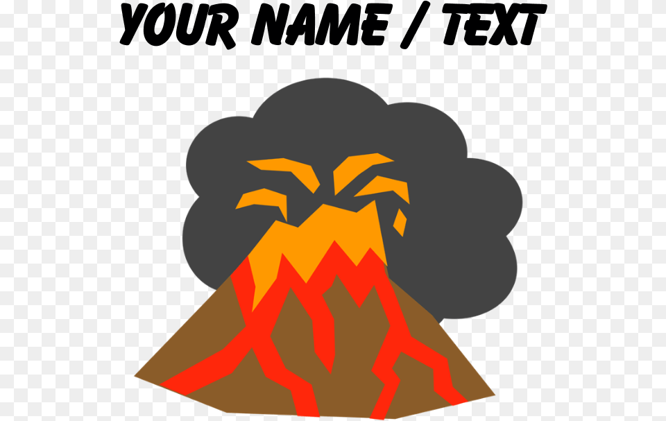 Custom Erupting Volcano Posters Illustration, Outdoors, Mountain, Nature, Wedding Png