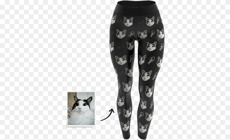 Custom Face Leggings Tights, Clothing, Hosiery, Animal, Cat Free Png