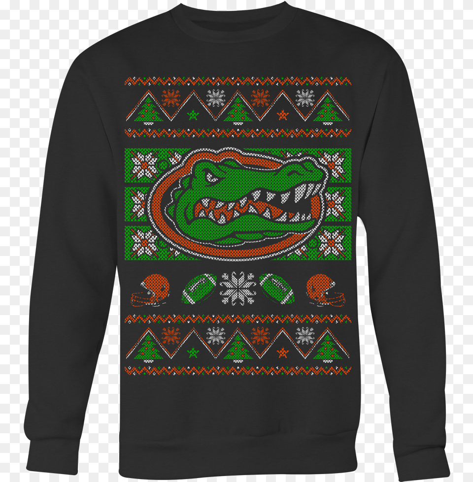 Custom Florida Gators Ugly Sweater 2017 Premium Long Sleeved T Shirt, Clothing, Knitwear, Long Sleeve, Sleeve Png