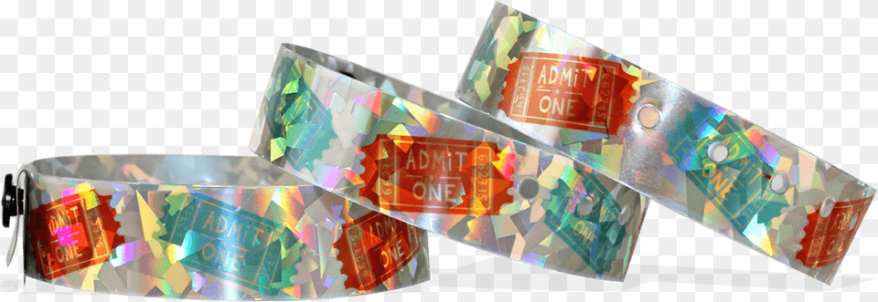 Custom Full Colour Holographic Wristbands 19 Mm Confetti Wrapping Paper, Accessories, Jewelry, Ornament, Business Card Free Png Download