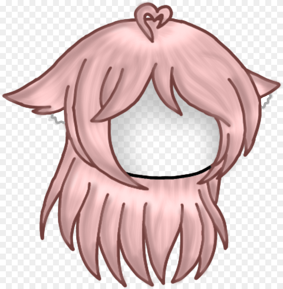 Custom Gacha Hair Gachlife Customhair Pink Cute Heart Gacha Life Hair Only, Animal, Sea Life, Adult, Female Free Png Download