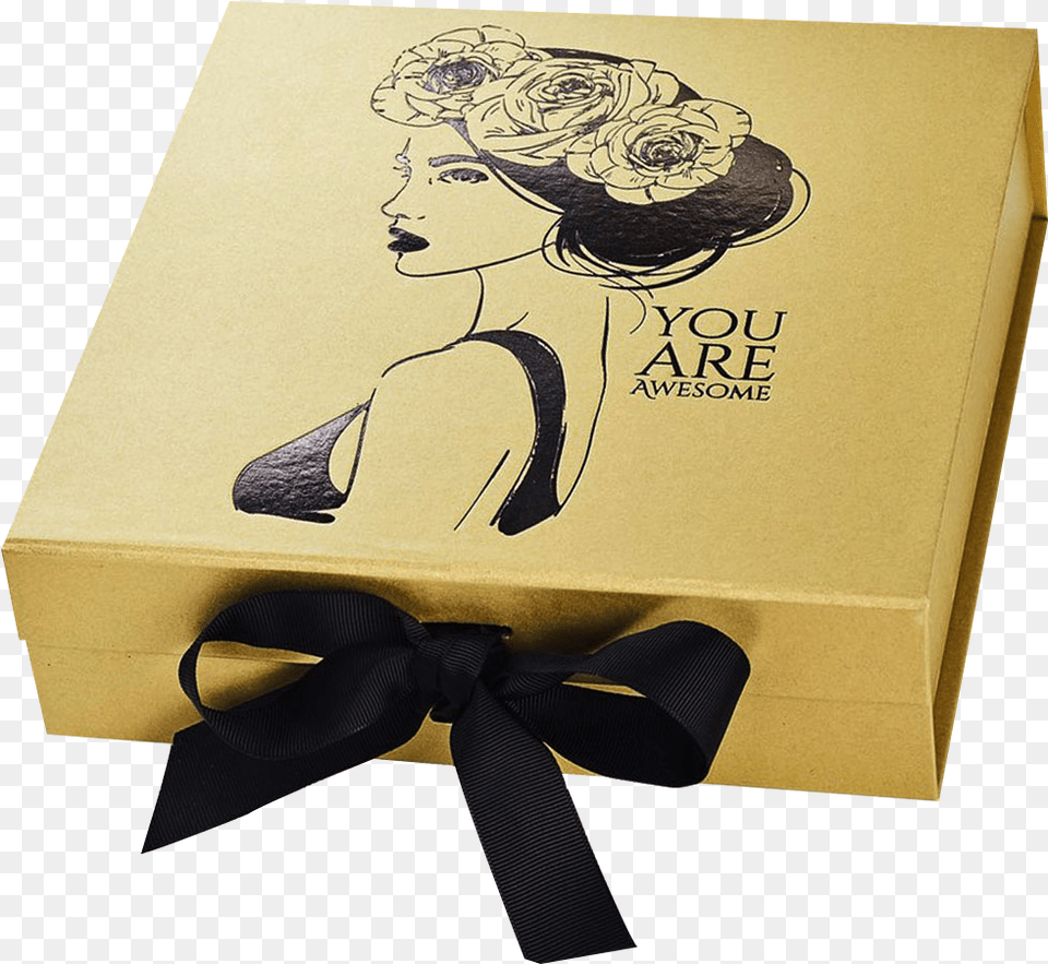 Custom Gold Foil Boxes Box, Accessories, Tie, Formal Wear, Person Free Png Download