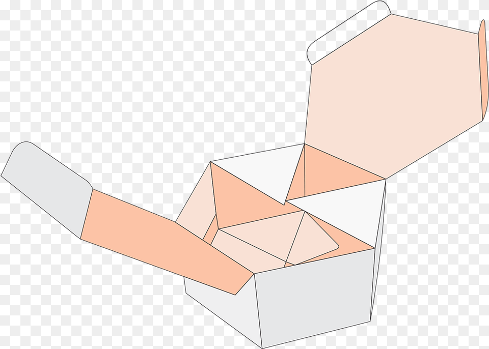 Custom Hexagon Boxes Illustration, Paper, Art, Box, Cardboard Png