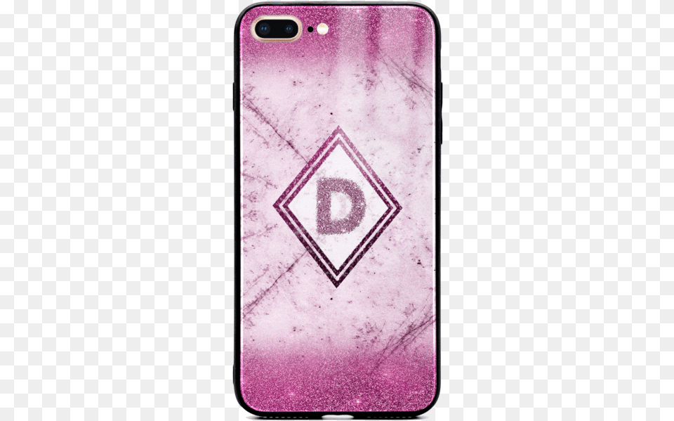 Custom Initial Iphone 8 Glass Phone Case With Pink Mobile Phone Case, Electronics, Mobile Phone Png