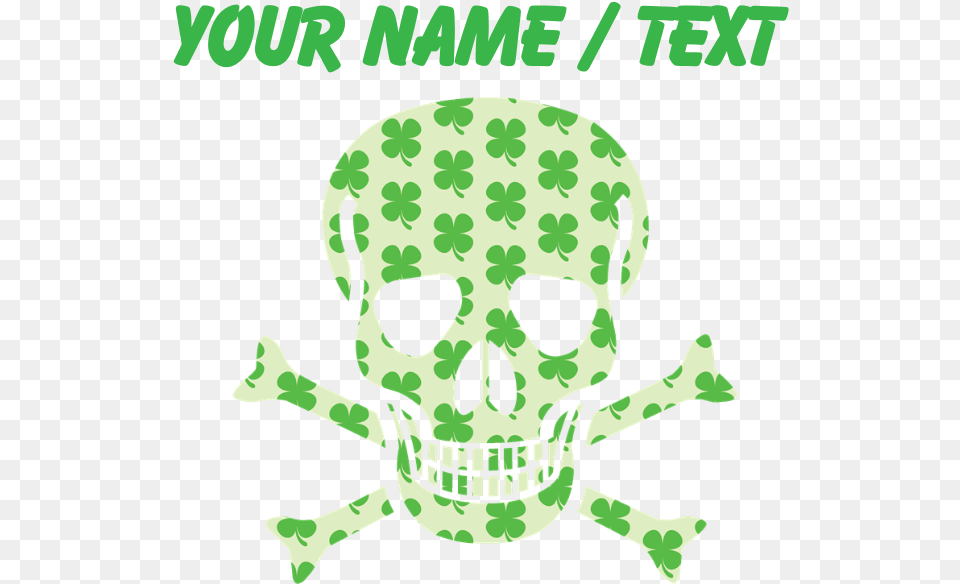 Custom Irish Pirate Skull And Crossbones Mousepad, Green, Animal, Bear, Mammal Free Png Download