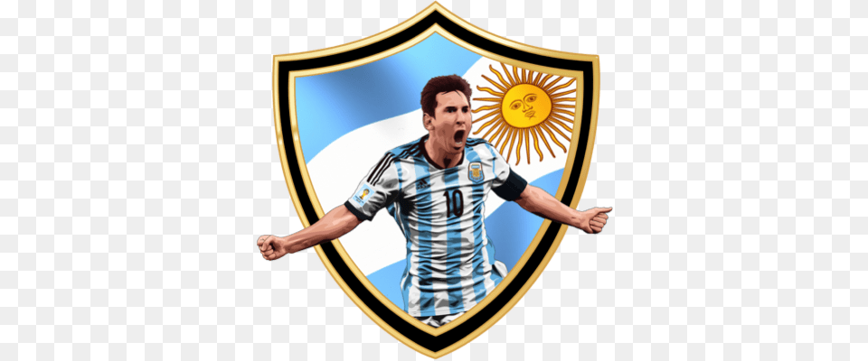 Custom Logo Creation Thread Futbol King Leo Messi With Argentina Logo, Adult, Male, Man, Person Png