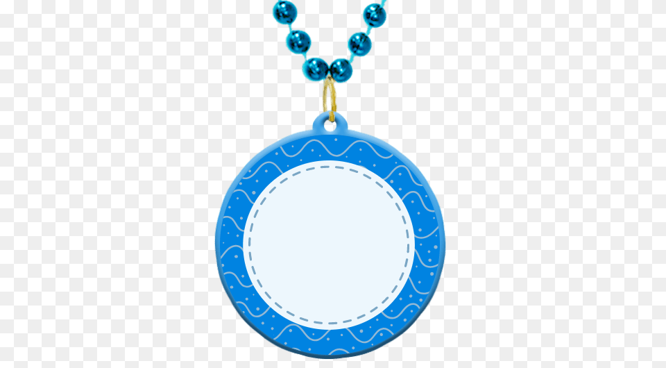 Custom Mardi Gras Bead Medallion With An Elegant Wave Border, Accessories, Jewelry, Necklace, Pendant Png Image