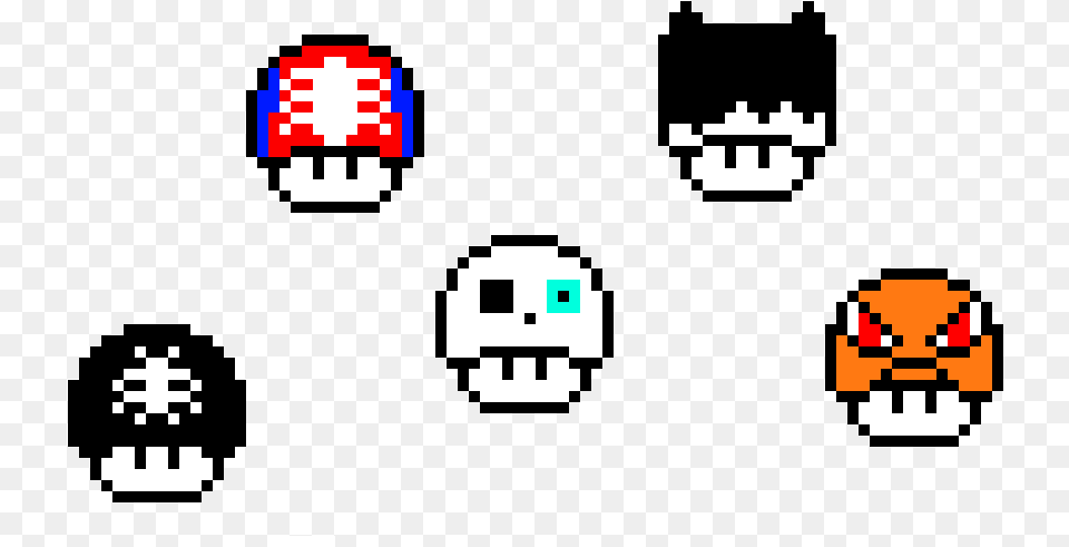 Custom Mario Mushroom Pixel Art, Qr Code, Game, Super Mario Free Png