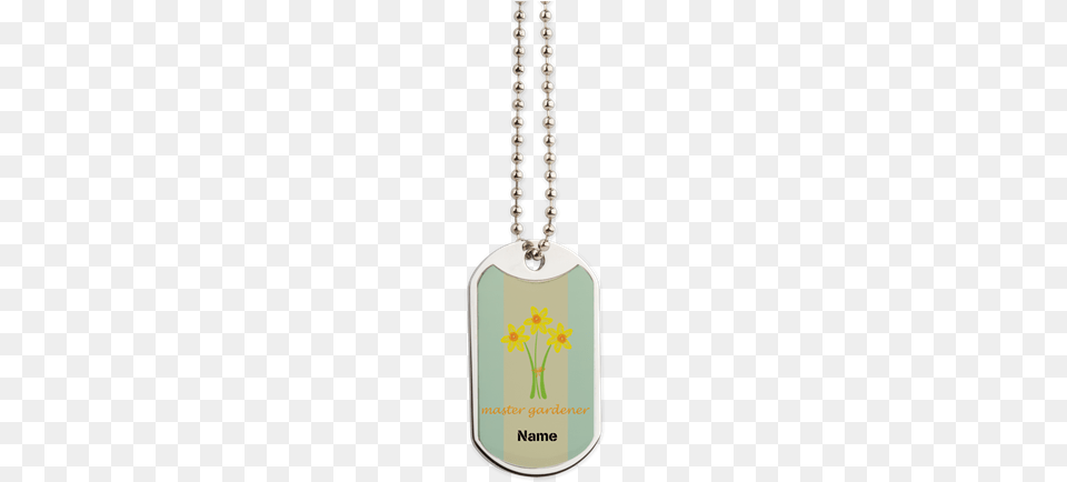 Custom Master Gardener Daffodils Flower Dog Tags On Sami Drum, Accessories, Jewelry, Necklace, Pendant Png Image