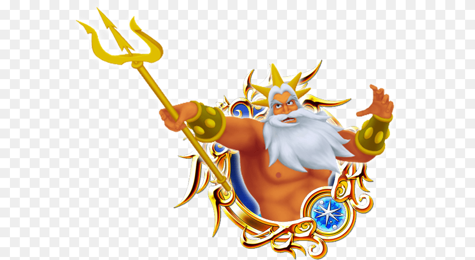 Custom Medals King Triton By Triples Art Khux Key Art, Weapon, Trident, Baby, Person Free Png Download