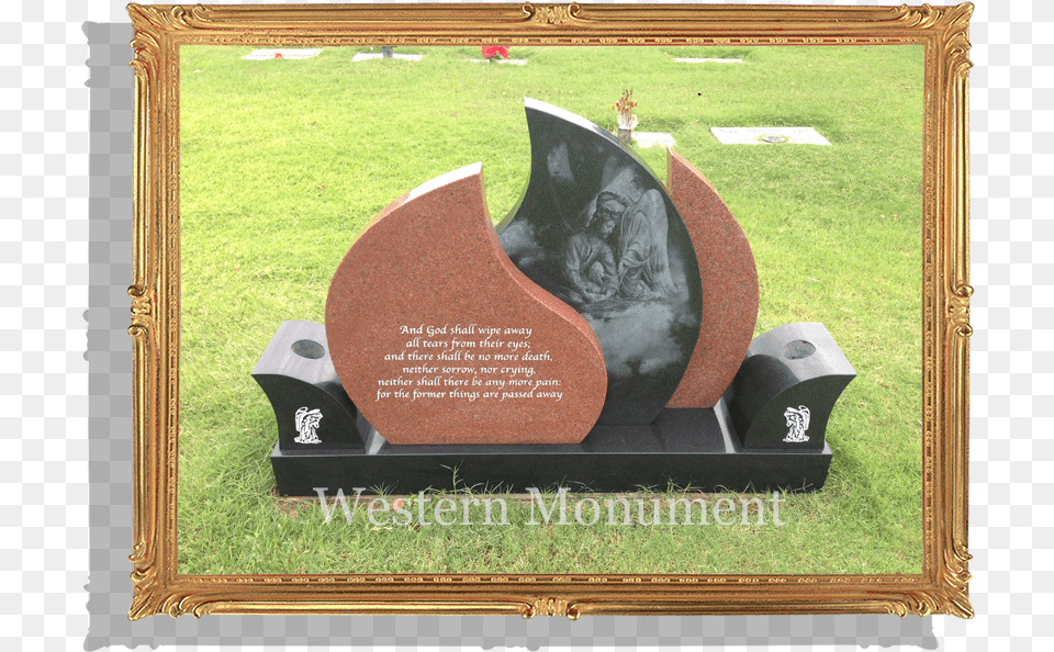 Custom Monument Back Side Queen Of Heaven Catholic Mesa, Gravestone, Tomb, Grass, Plant Free Png Download