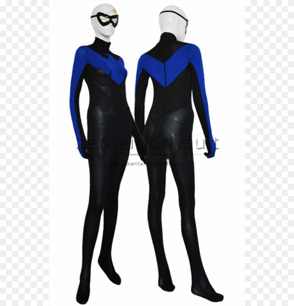 Custom Nightwing Costume Black And Blue Bodysuit, Clothing, Spandex, Sleeve, Long Sleeve Free Png