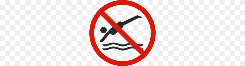 Custom No Swimming Sign, Symbol, Road Sign Png
