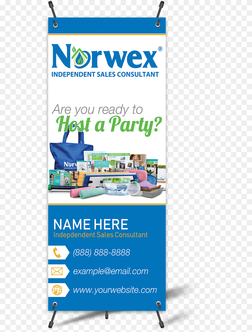 Custom Norwex Vertical Banner With X Banner Stand Flyer, Advertisement, Poster, Person Free Png