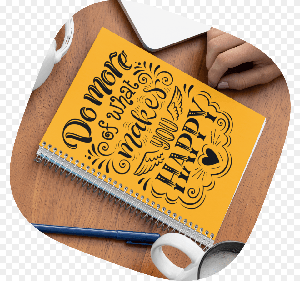 Custom Notebook With Quotes Calligraphy, Text, Handwriting Free Transparent Png