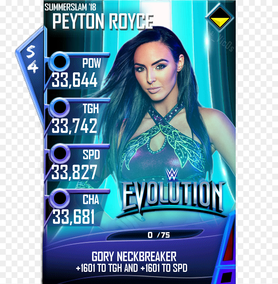 Custom Of The Day Is Half Of The Iiconis Peyton Royce Wwe Supercard Peyton Royce, Advertisement, Poster, Adult, Female Free Transparent Png