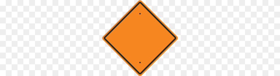 Custom Orange Diamond Traffic Sign Png