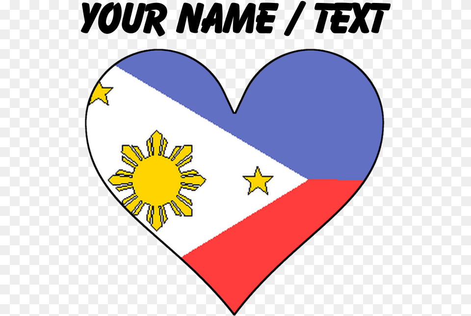 Custom Philippines Flag Heart Laptop Skins Heart Png