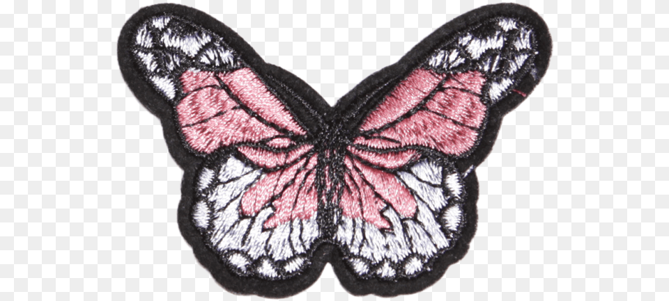 Custom Pink Butterfly Embroidery Patches Embroidered Patch, Accessories, Home Decor, Pattern, Clothing Free Png
