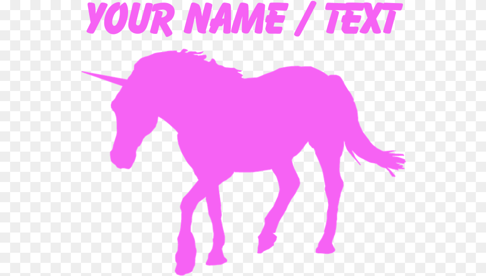 Custom Pink Unicorn Silhouette Shower Curtain Mane, Animal, Horse, Mammal Png