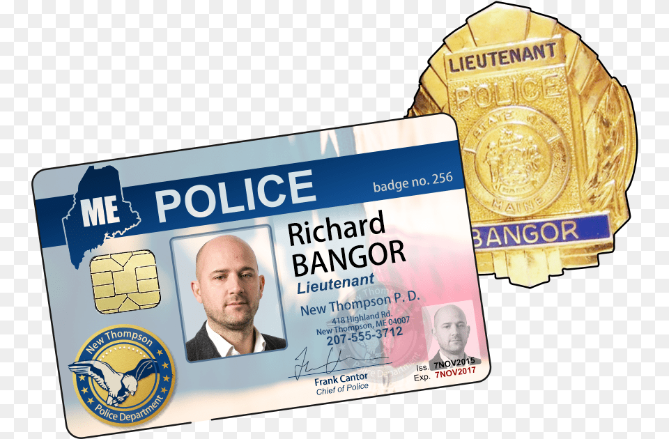 Custom Police Fire Service Photo Id Police Badge Id, Text, Adult, Male, Man Free Png Download