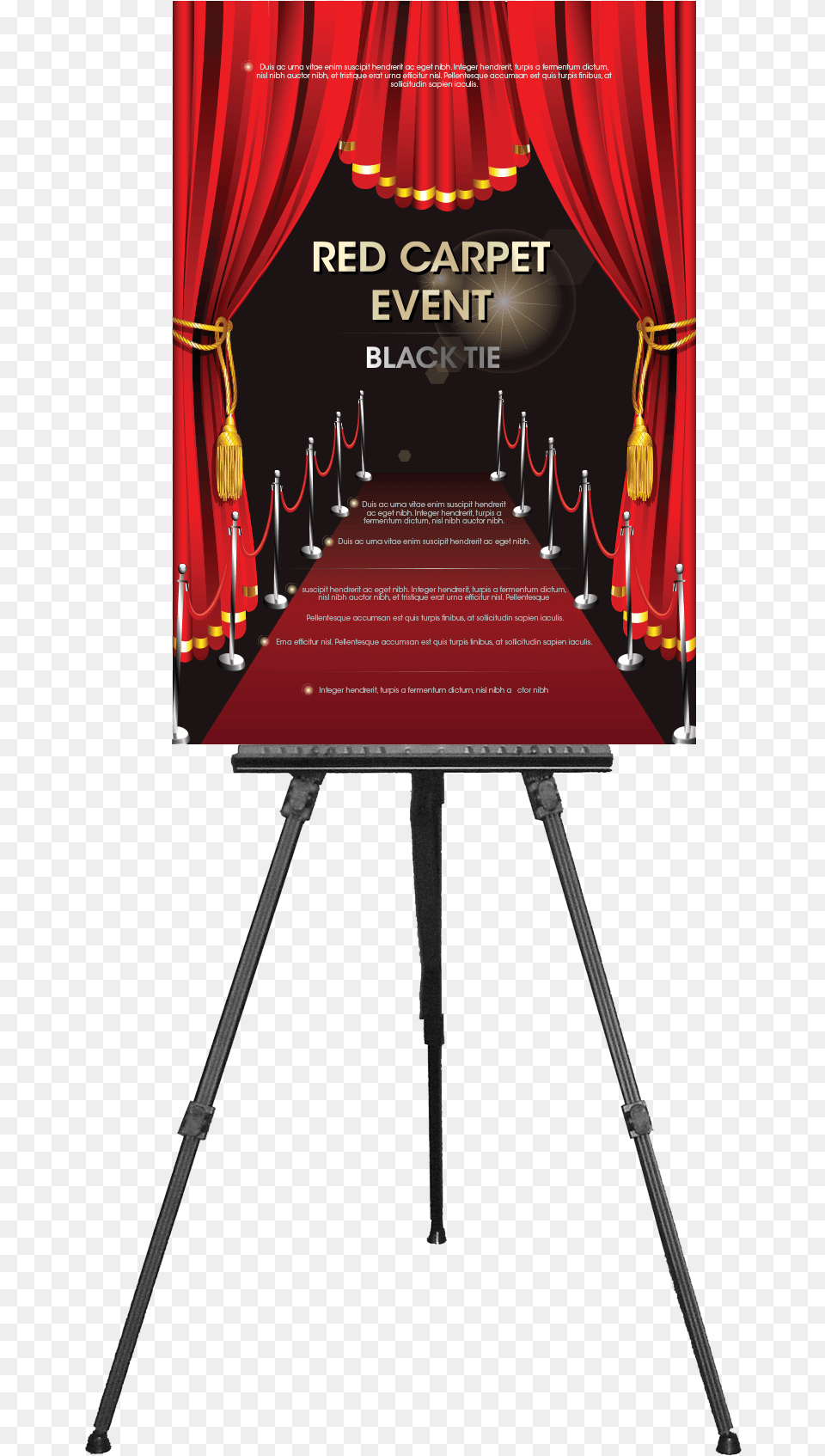 Custom Poster Red Carpet Event Poster Easel, Fashion, Stage Free Png