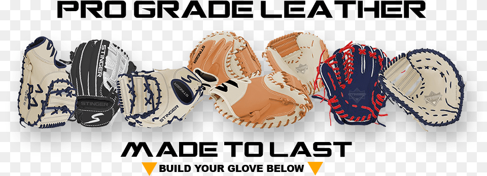 Custom Premium Leather Baseball And Softball Fielding Stinger Baseball Gloves, Baseball Glove, Clothing, Glove, Sport Png