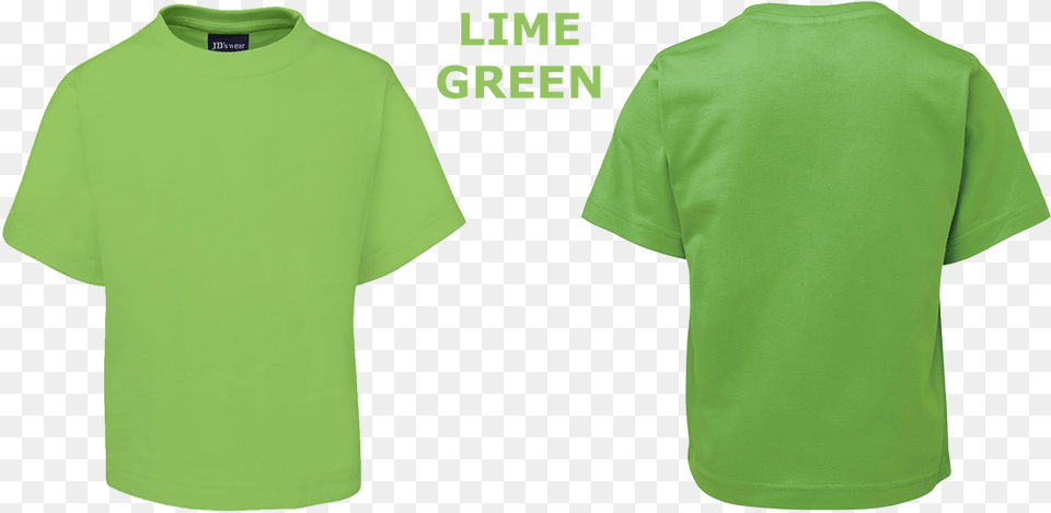 Custom Printed Kids T Shirts Lime Green Green T Shirt, Clothing, T-shirt Free Png Download