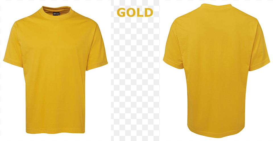 Custom Printed Unisex T Shirts Gold Active Shirt, Clothing, T-shirt Free Png