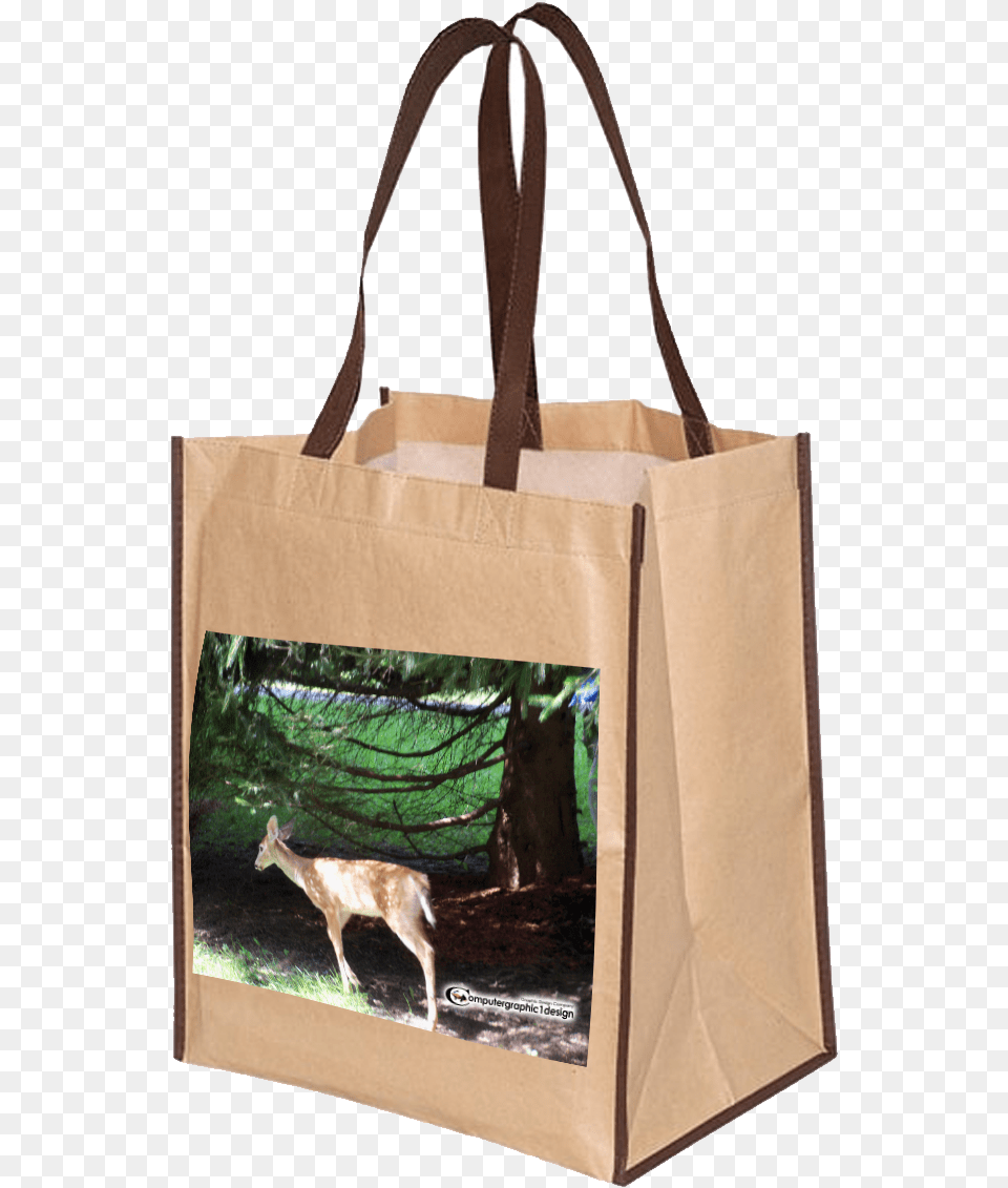 Custom Recycled Grocer Eco Bag Brown, Accessories, Animal, Antelope, Handbag Free Png Download