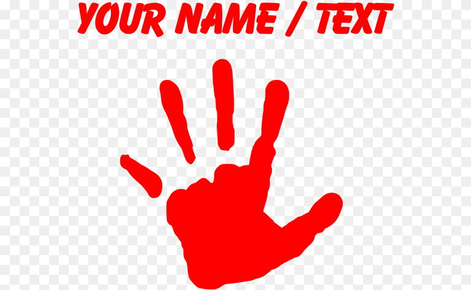 Custom Red Handprint Messenger Bag, Body Part, Hand, Person, Finger Png Image