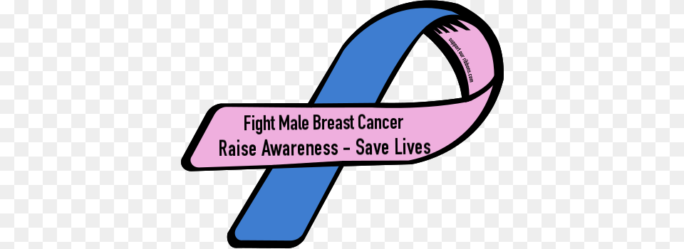 Custom Ribbon Fight Male Breast Cancer Raise Awareness Png