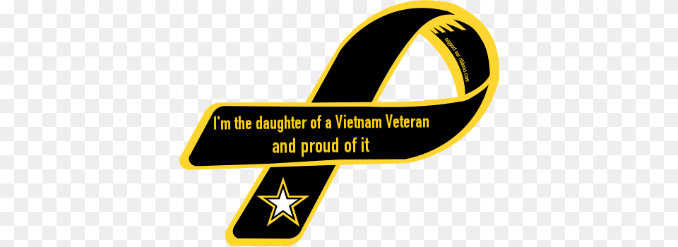 Custom Ribbon Im The Daughter Of A Vietnam Veteran And Proud Of It, Symbol, Logo Png Image