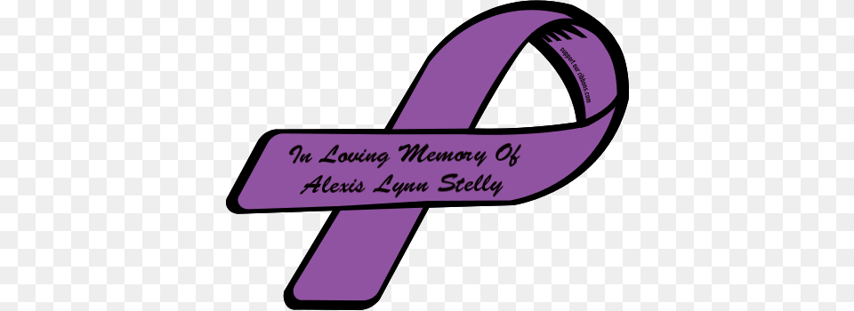Custom Ribbon In Loving Memory Of Alexis Lynn Stelly, Purple, Symbol Free Transparent Png