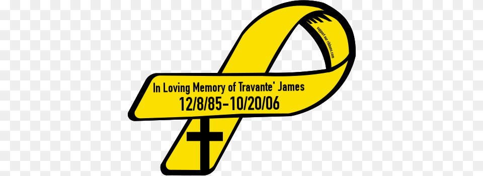Custom Ribbon In Loving Memory Of Travante James, Symbol, Sign, Logo Png