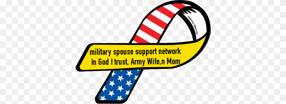 Custom Ribbon Military Spouse Support Network In God I Trust, Accessories, Formal Wear, Tie Free Png