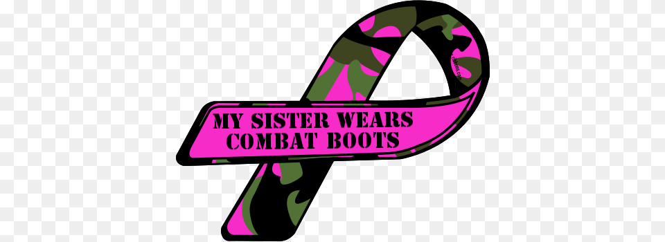 Custom Ribbon My Sister Wears Combat Boots Free Transparent Png