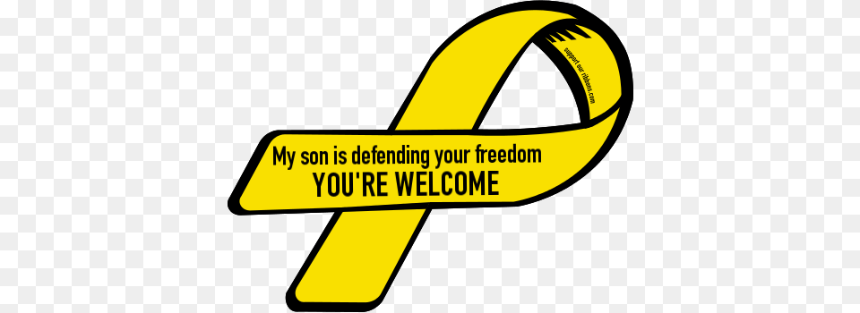 Custom Ribbon My Son Is Defending Your Freedom Youre Welcome, Logo, Symbol, Sign Png Image
