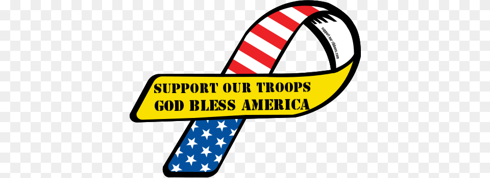 Custom Ribbon Support Our Troops God Bless America, Logo, Accessories, Symbol Png Image