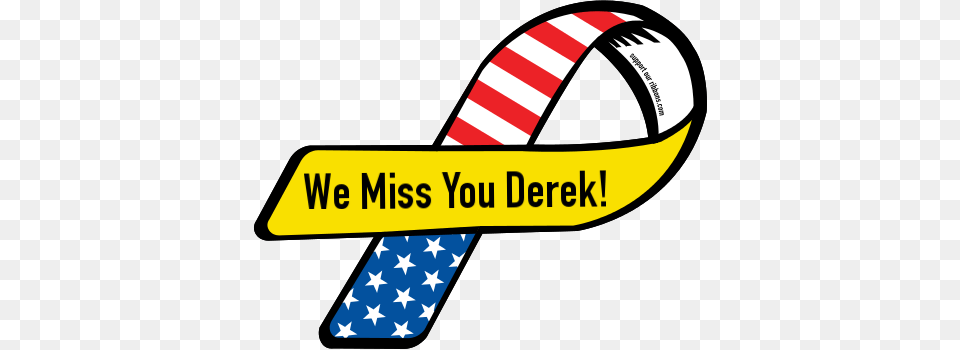 Custom Ribbon We Miss You Derek, Accessories, Logo, Belt Free Png