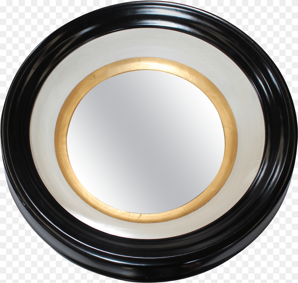 Custom Round Black And Gold Mirror Modern Style Mirrors, Photography, Fisheye, Person, Food Png