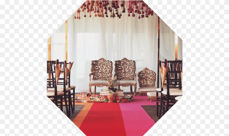 Custom Seamed Hot Pink Red And Orange Event Carpet Tent, Architecture, Room, Living Room, Interior Design Free Png
